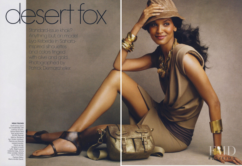 Liya Kebede featured in Desert Fox, March 2009