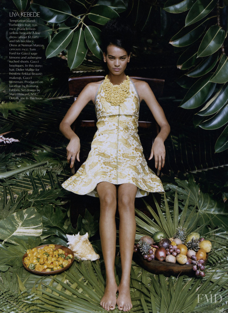 Liya Kebede featured in Supermodel Summer: South Pacific, June 2003
