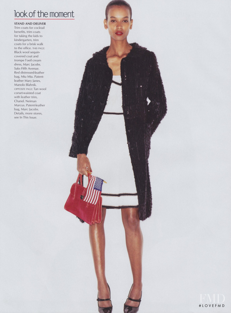 Liya Kebede featured in The Clean-Cut Coat, November 2001