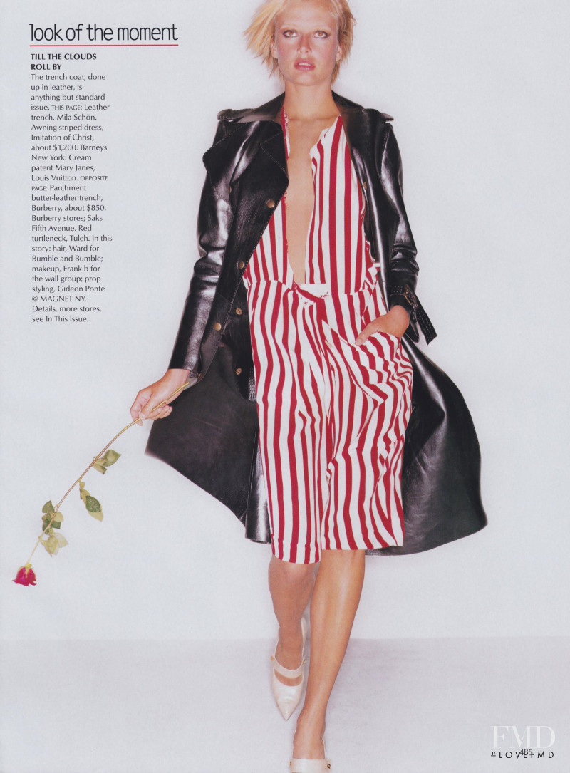 Bridget Hall featured in The Clean-Cut Coat, November 2001