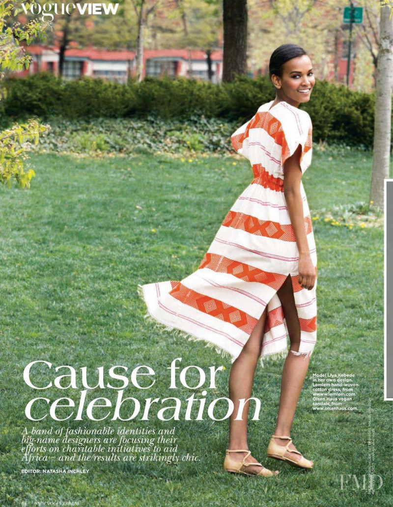 Liya Kebede featured in Cause for celebration, December 2011