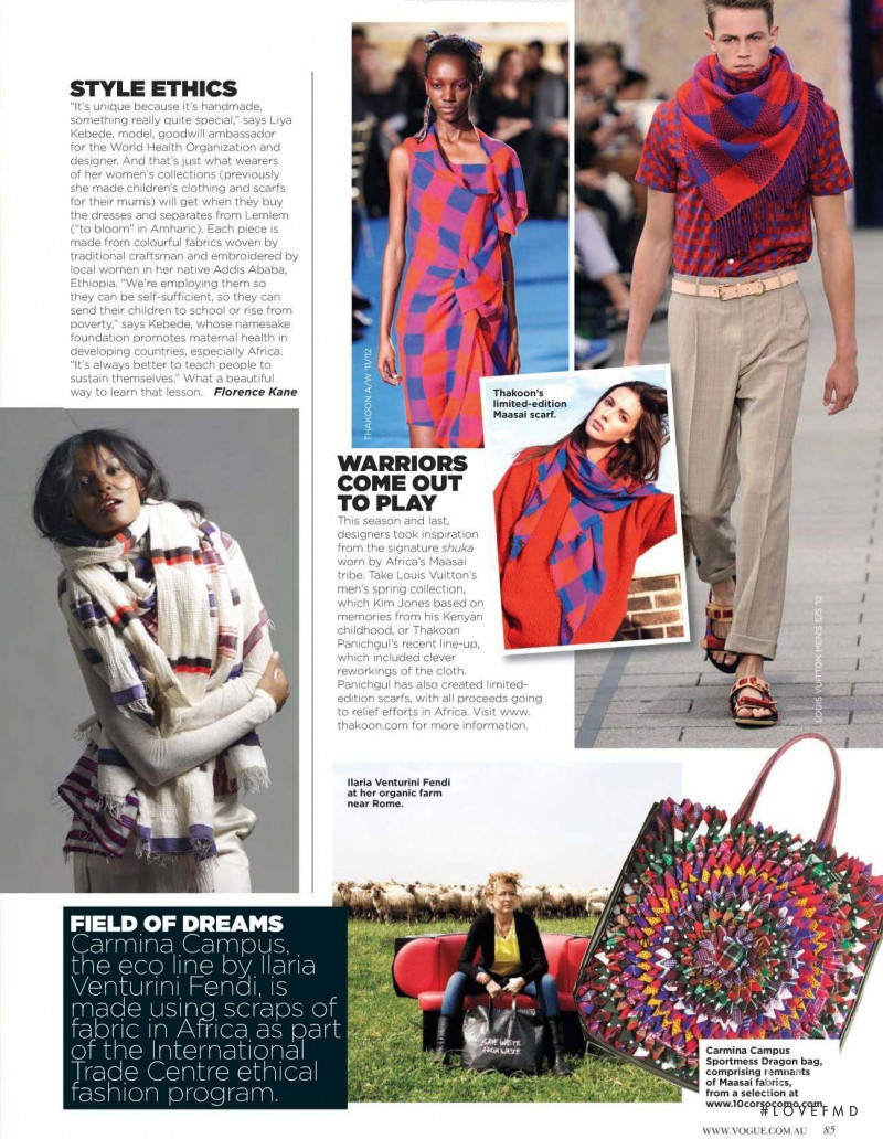 Liya Kebede featured in Cause for celebration, December 2011