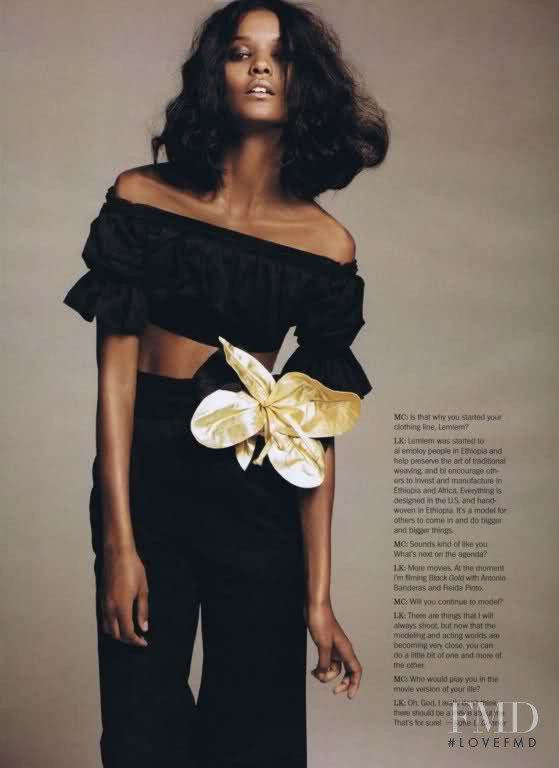 Liya Kebede featured in A woman apart, February 2011