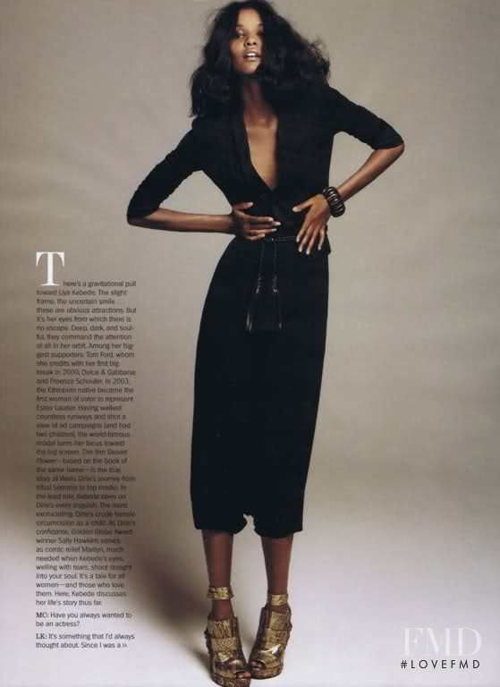 Liya Kebede featured in A woman apart, February 2011