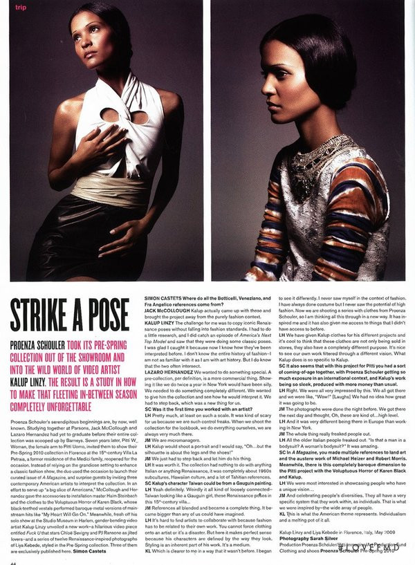 Liya Kebede featured in Strike A Pose, November 2009