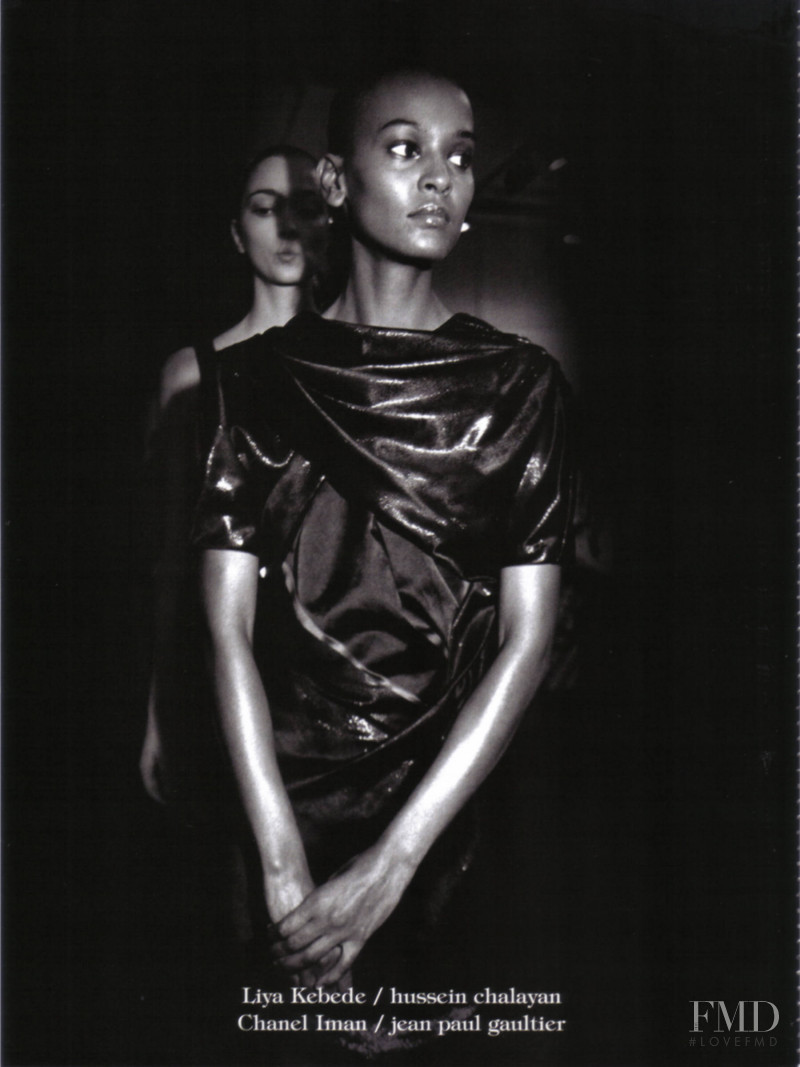Liya Kebede featured in Black On Black, July 2008