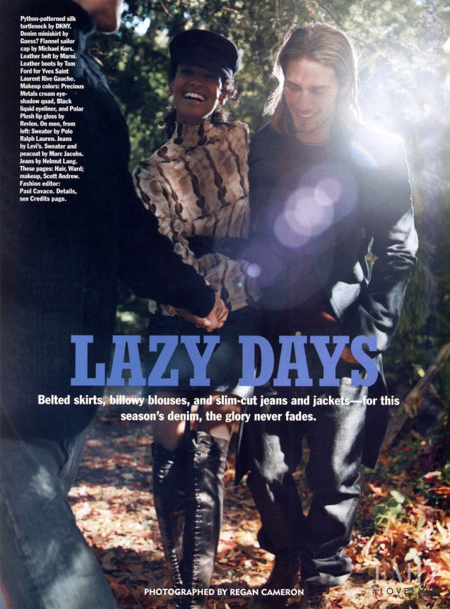 Liya Kebede featured in Lazy Days, November 2001