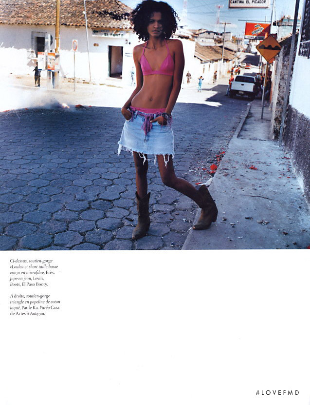 Liya Kebede featured in Porque Te Vas ?, May 2002