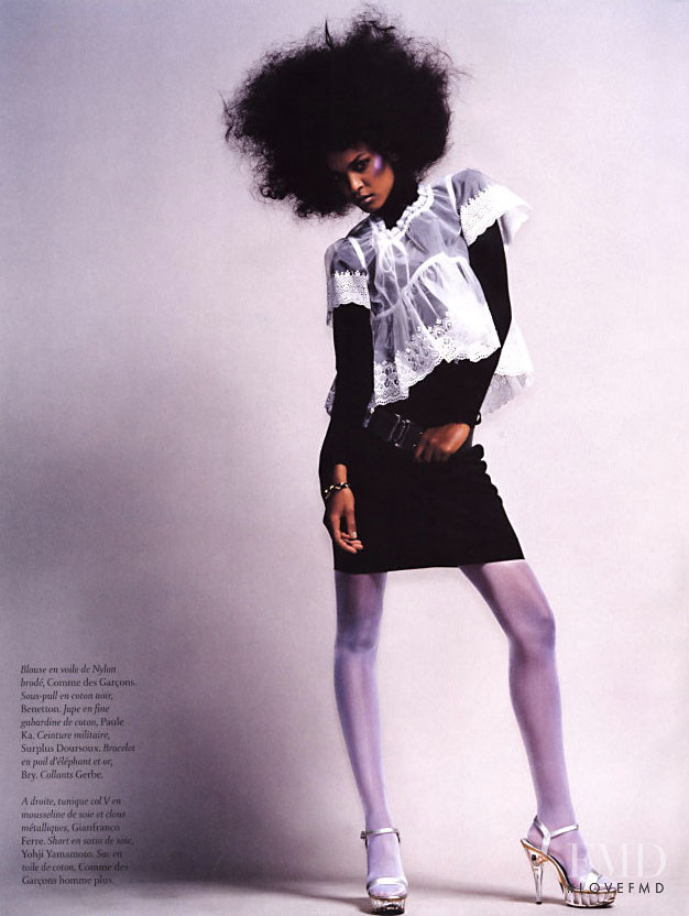 Liya Kebede featured in Sweet Black Angel, May 2002