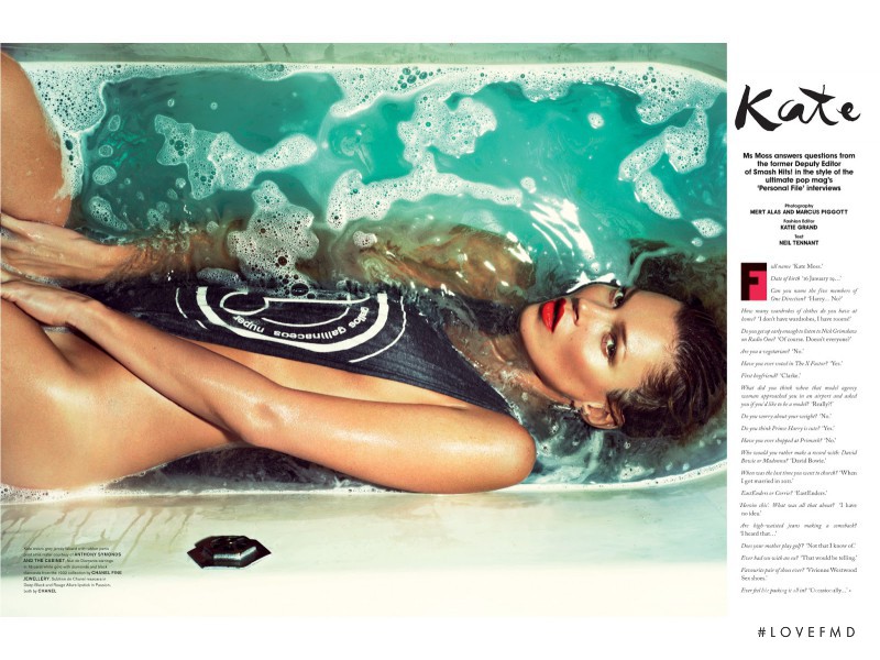 Kate Moss featured in Kate Cleans Up, February 2012