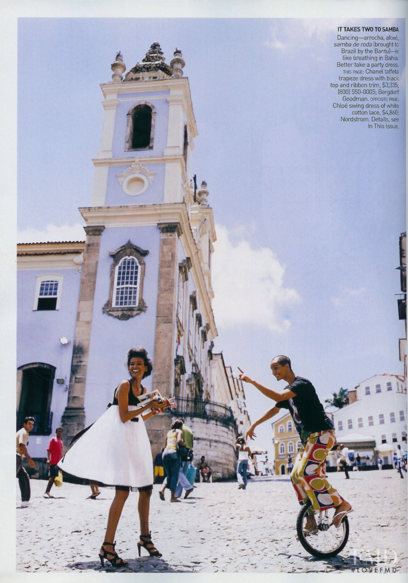 Liya Kebede featured in White Heat, March 2006