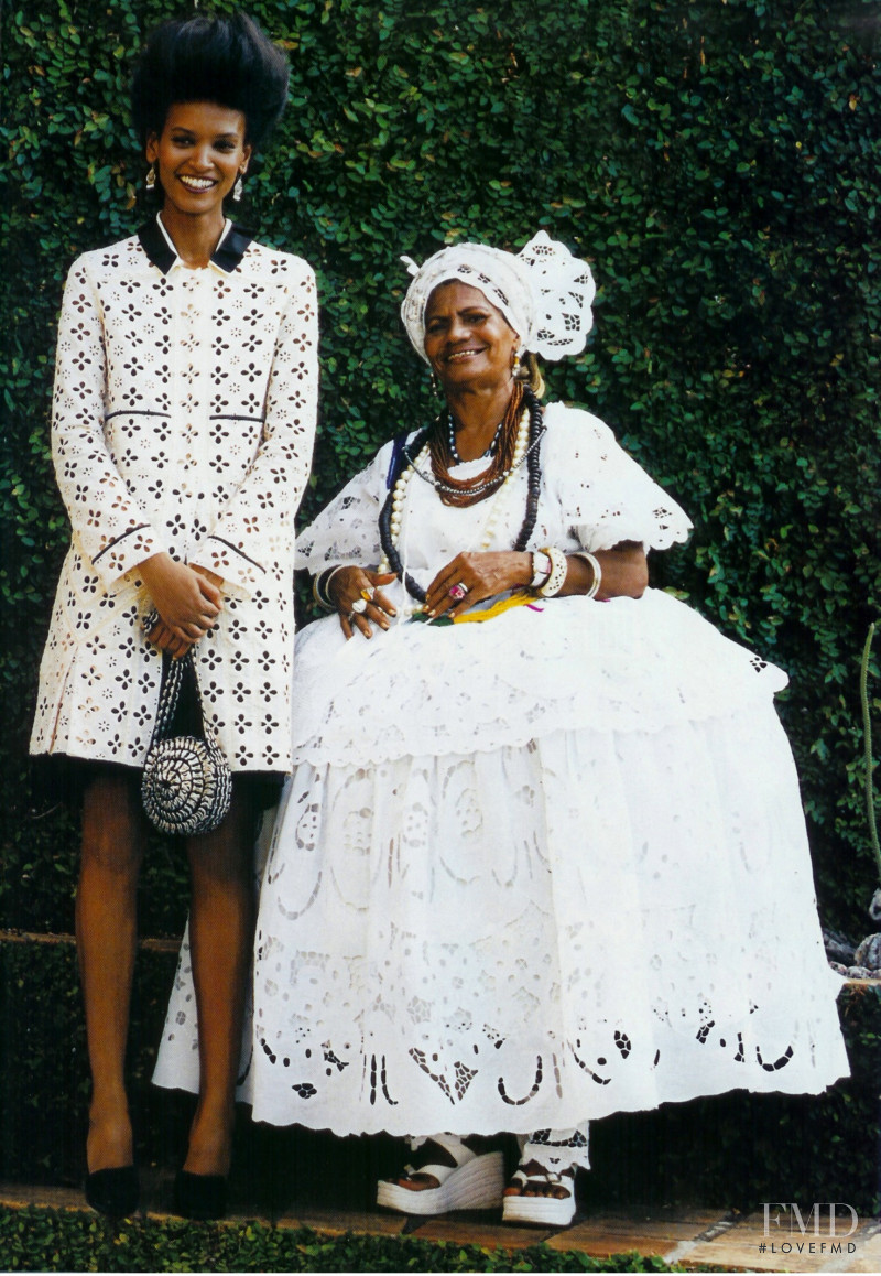 Liya Kebede featured in White Heat, March 2006