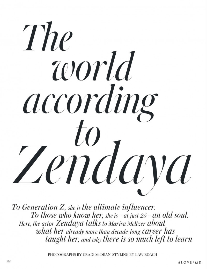 The World According To Zendaya, October 2021