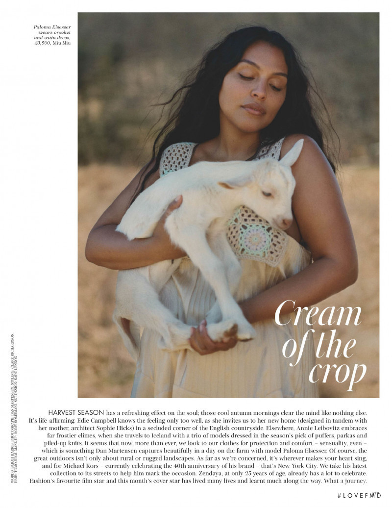 Paloma Elsesser featured in Up-Country, October 2021