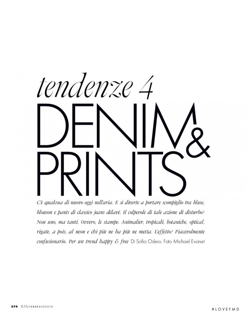 Denim & Prints, February 2013