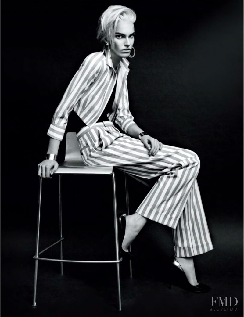Lisa Verberght featured in Black Stripes, February 2013