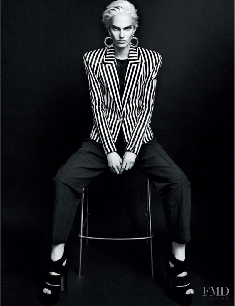 Lisa Verberght featured in Black Stripes, February 2013