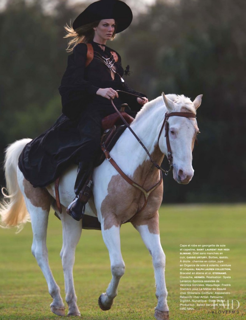 Angela Lindvall featured in Cavalcade, February 2013