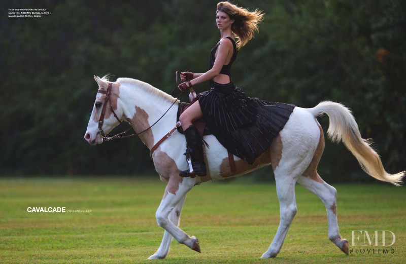 Angela Lindvall featured in Cavalcade, February 2013