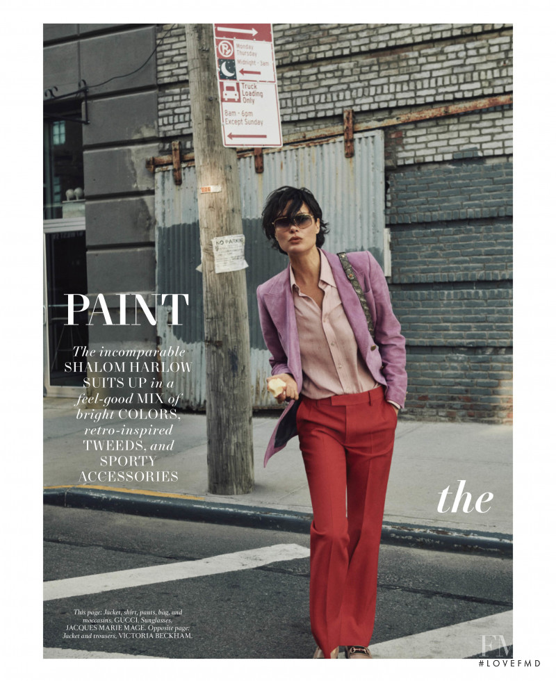 Shalom Harlow featured in Paint The Town, September 2021