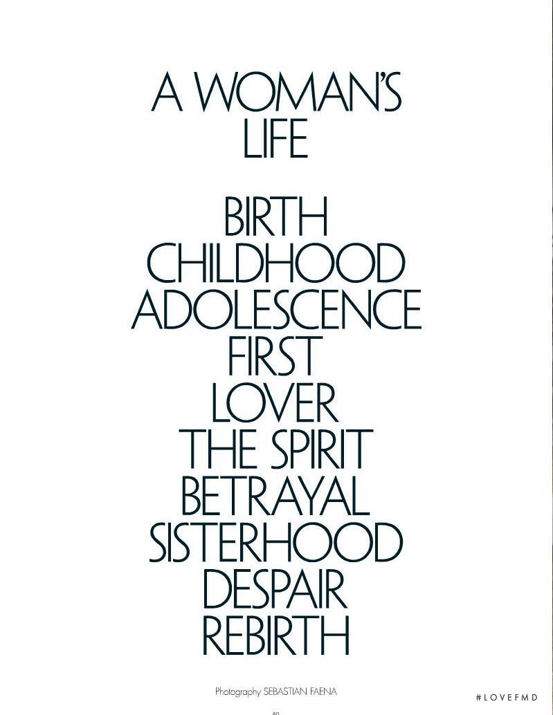 A Woman\'s Life, September 2012