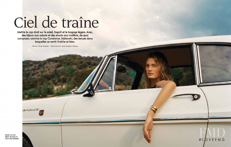 Constance Jablonski featured in Ciel de traine, August 2018