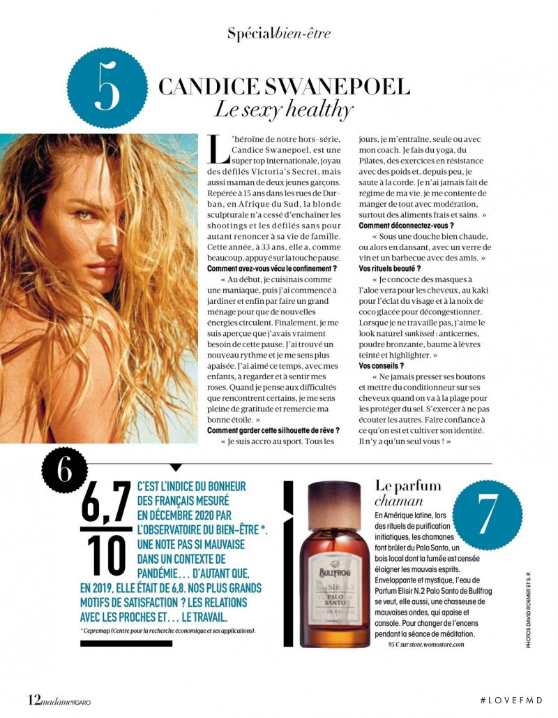 Candice Swanepoel featured in Objectif Plein Sommeil, July 2021