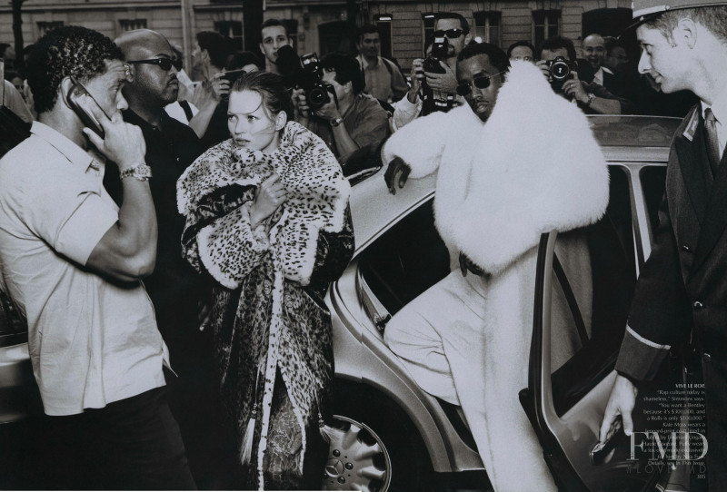 Kate Moss featured in Vogue\'s Point of View: Puffy Takes Paris, October 1999