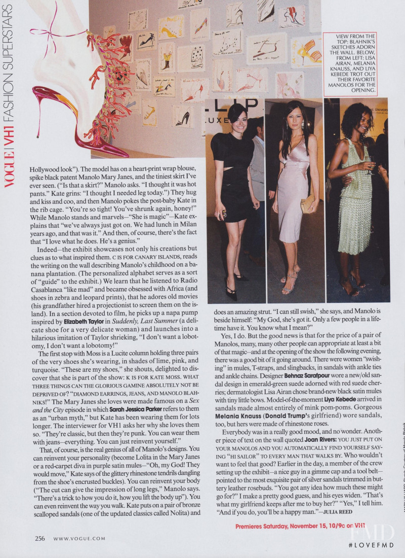 Vogue/VH1 Fashion Superstars: Walk This Way, November 2003