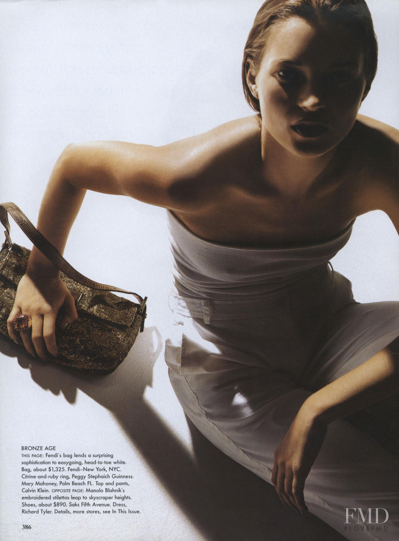 Kate Moss featured in Brass Tactics, November 1998