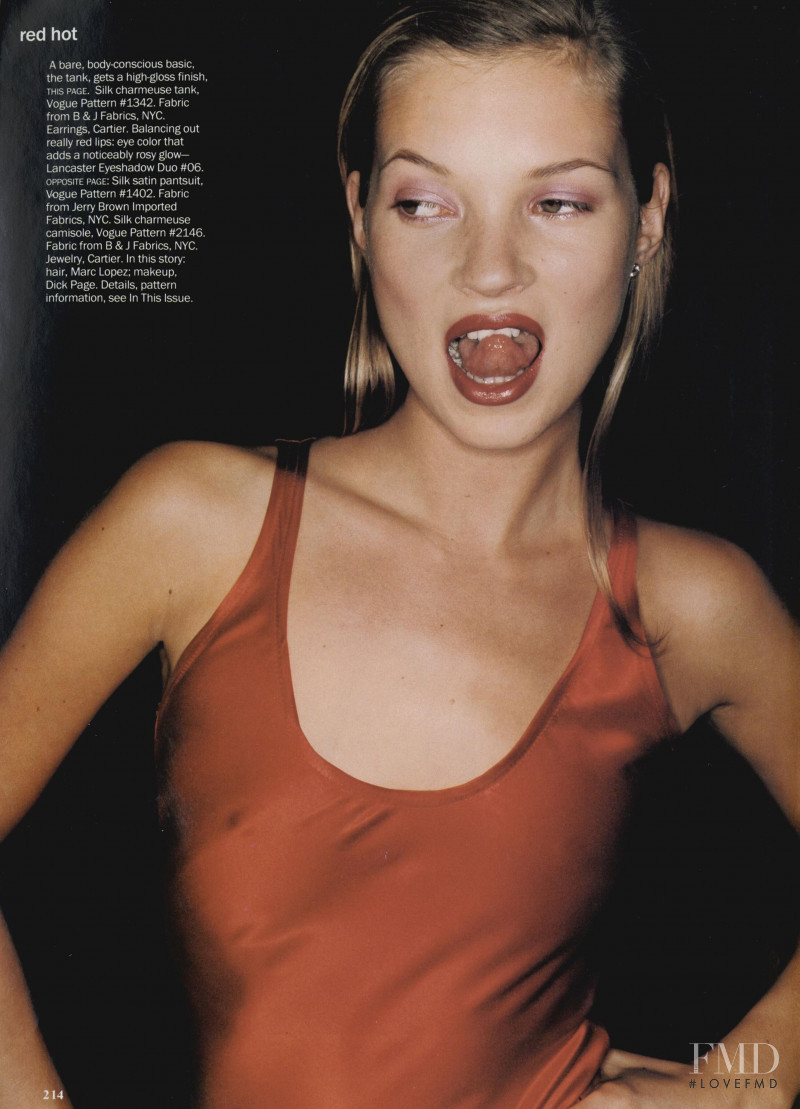 Kate Moss featured in Red Hot, June 1994