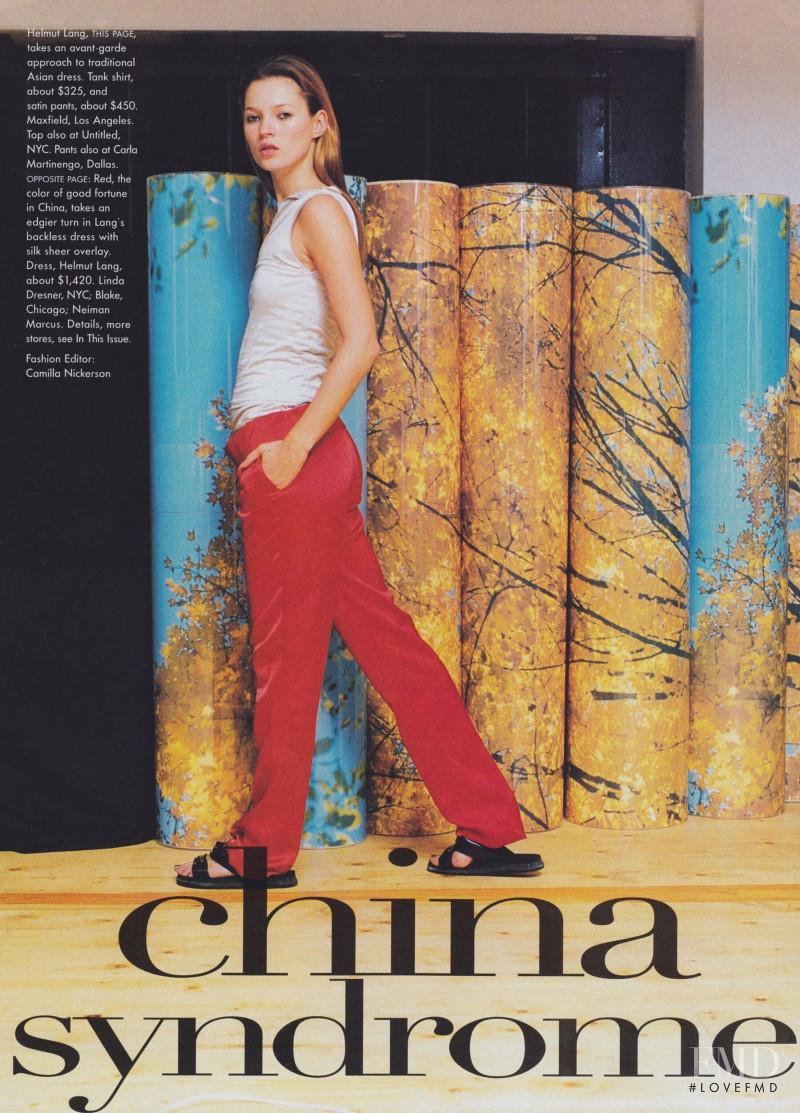Kate Moss featured in China Syndrome, February 1997