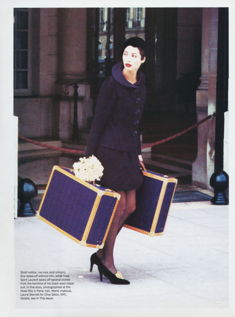 Christy Turlington featured in Paris Plays On, September 1993