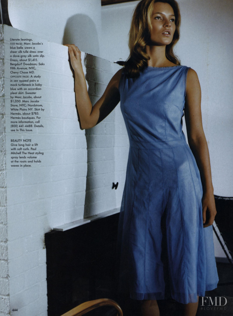 Kate Moss featured in School Ties, March 1998