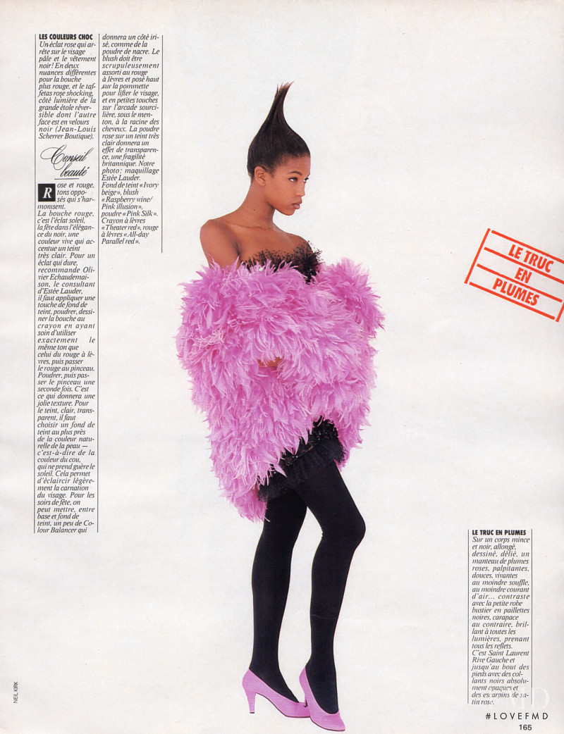 Naomi Campbell featured in Les embellisseurs, December 1987