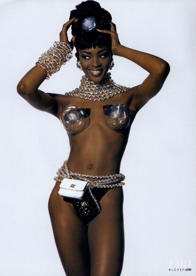 Naomi Campbell featured in Crystal-Clear, March 1992