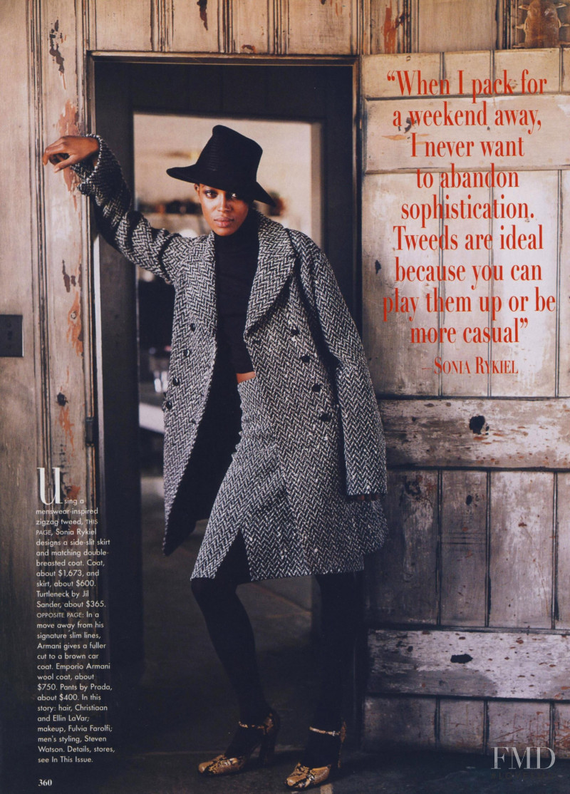 Naomi Campbell featured in Country Fare, October 1996