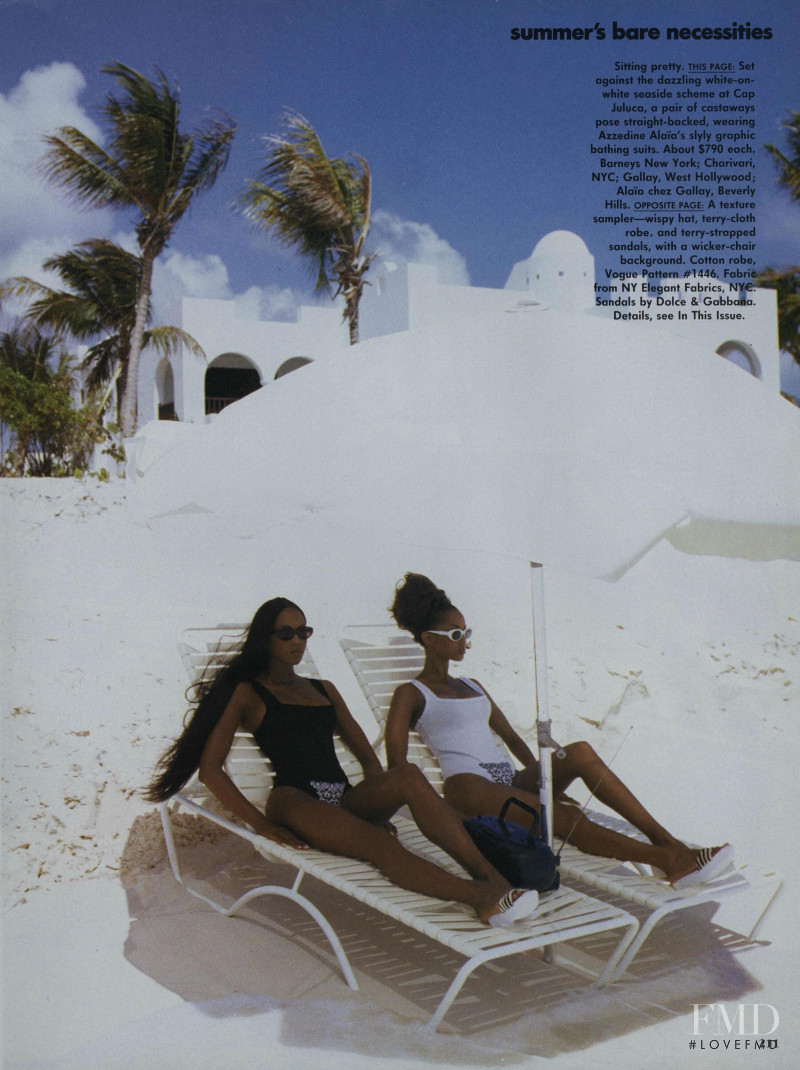 Naomi Campbell featured in Great Buys: Summer\'s Bare Necessities, May 1992