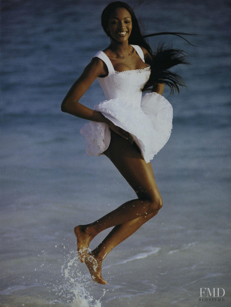 Naomi Campbell featured in Message in a Bottle, May 1992