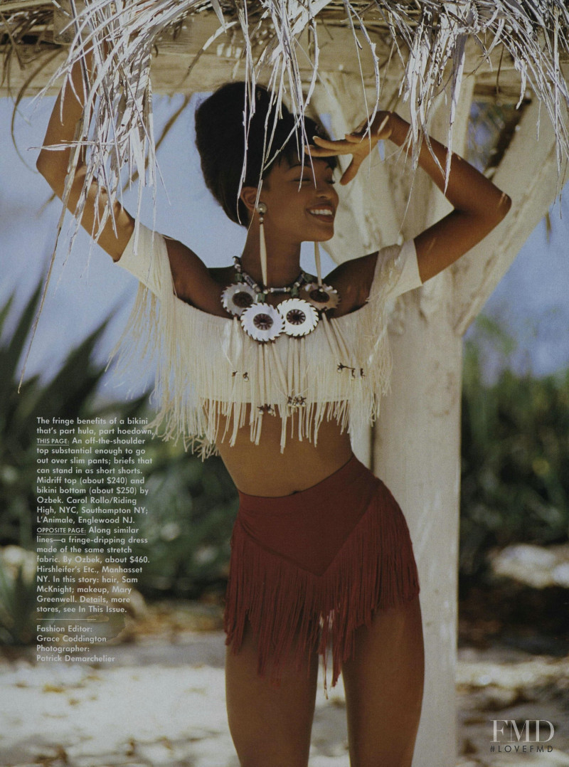 Naomi Campbell featured in Strong Suits, June 1992