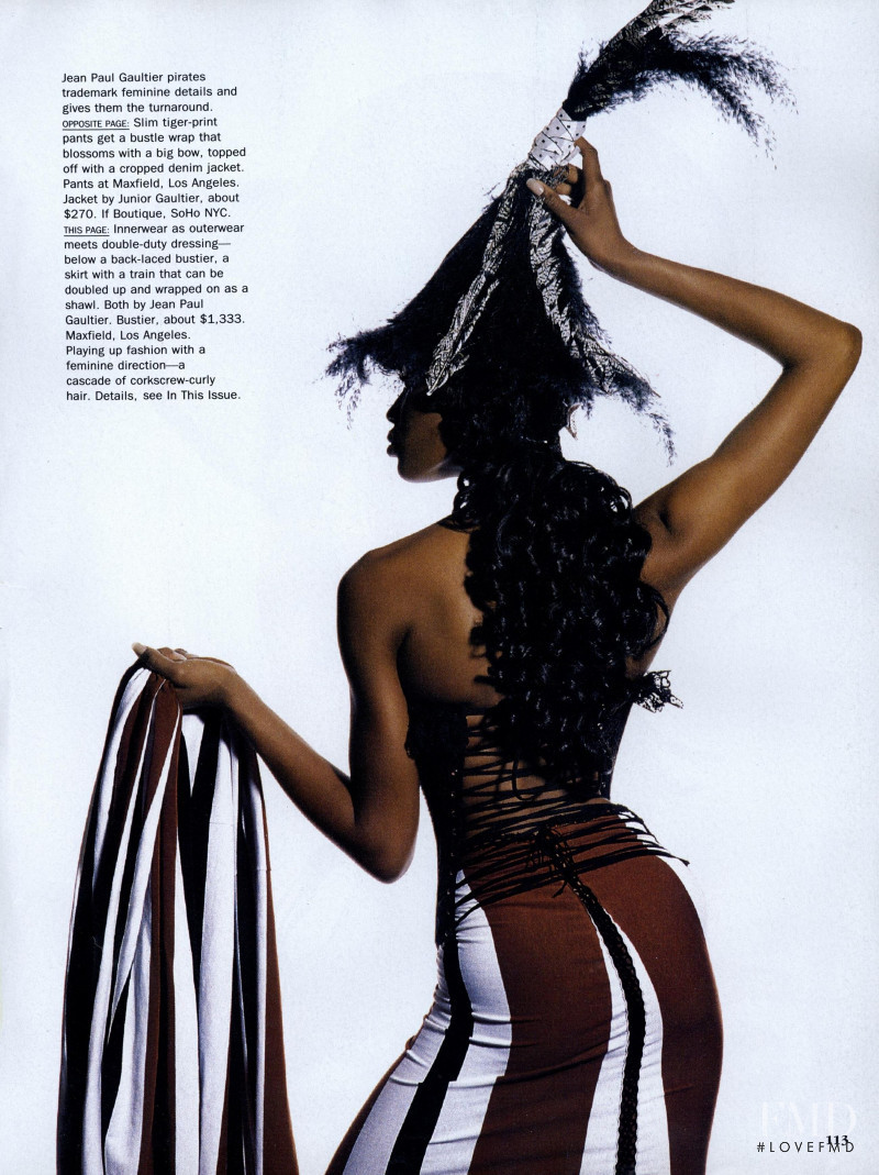 Naomi Campbell featured in Vogue Point of View: The Cutting Edge, January 1992
