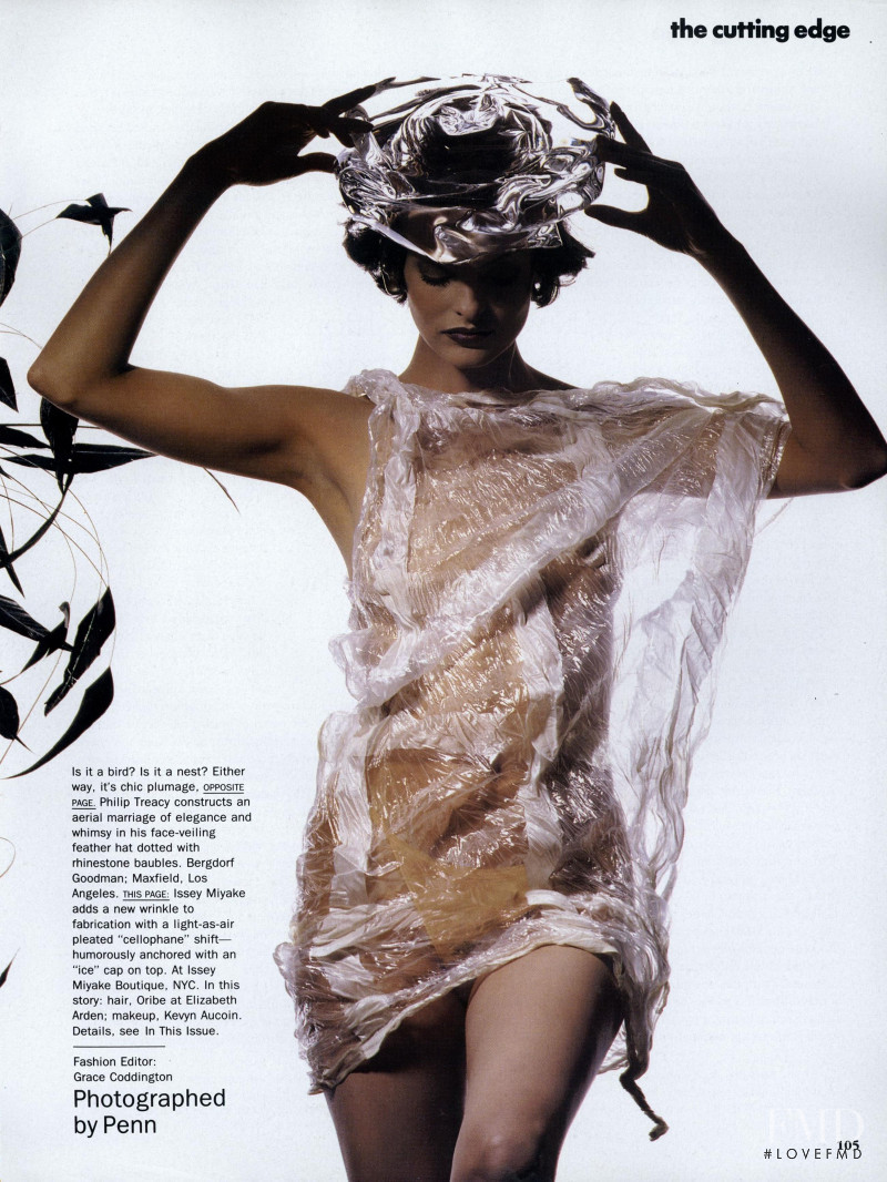 Linda Evangelista featured in Vogue Point of View: The Cutting Edge, January 1992