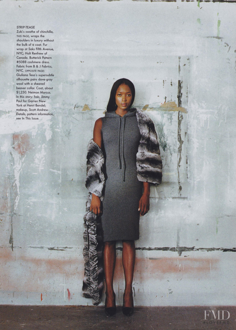 Naomi Campbell featured in Bits of Fluff, November 1997