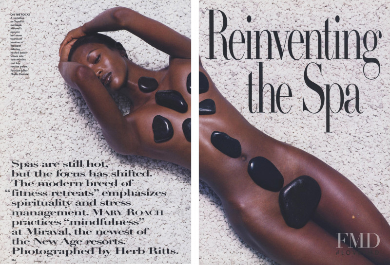 Naomi Campbell featured in Reinventing the Spa, October 1996