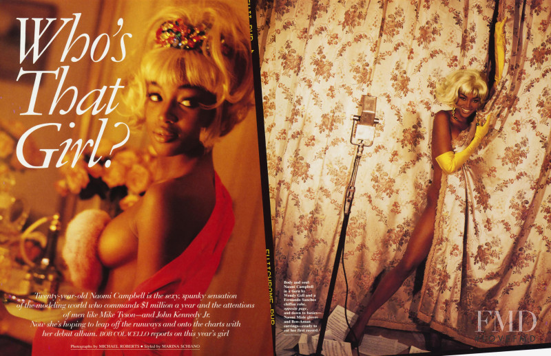 Naomi Campbell featured in Who\'s that girl?, December 1990