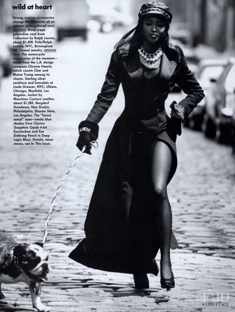 Naomi Campbell featured in Wild at Heart, September 1991