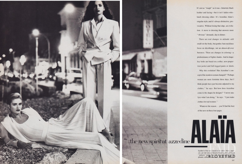 Naomi Campbell featured in The New Spirit at Azzedine Alaïa, February 1988