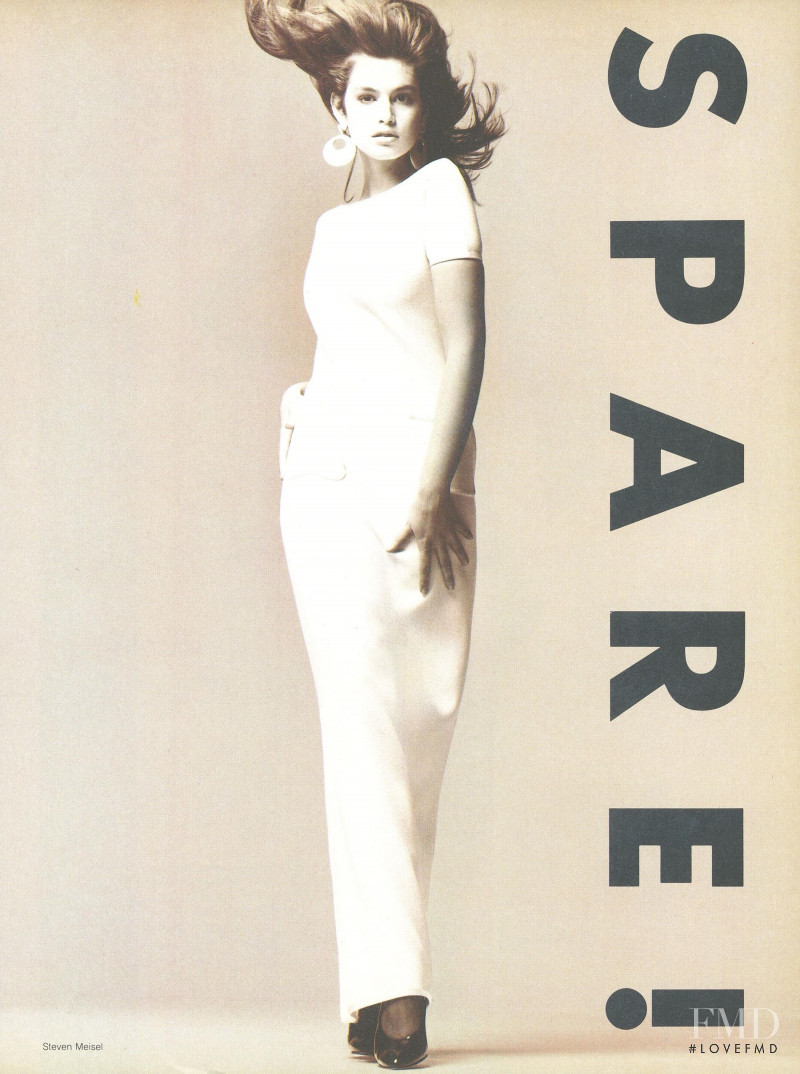 Cindy Crawford featured in The New York Collections: Spare!, February 1987