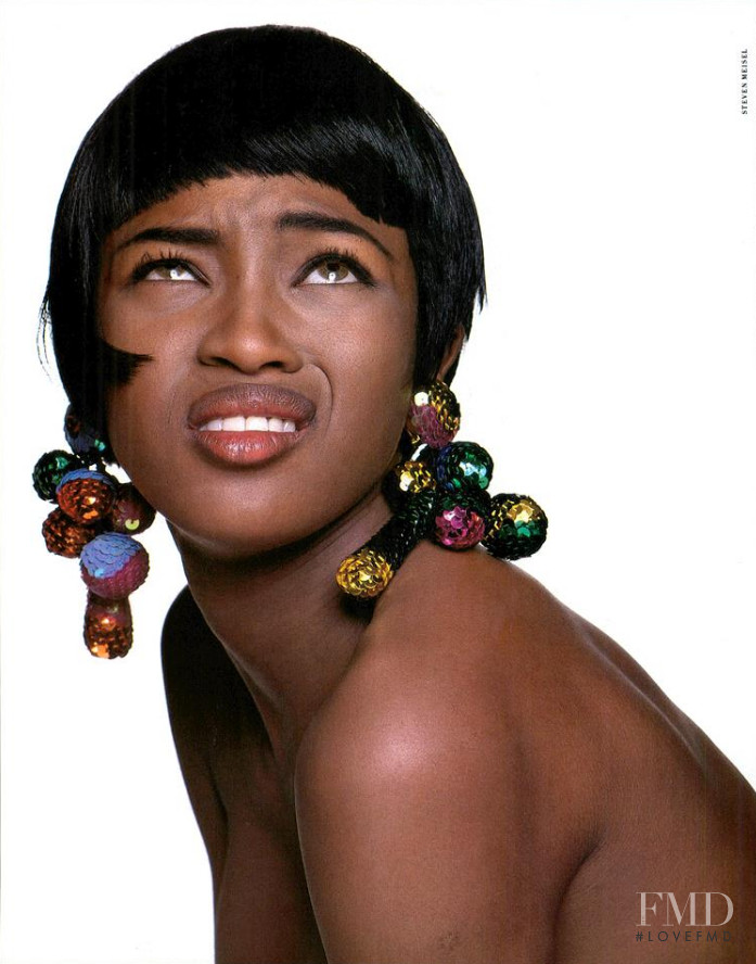Naomi Campbell featured in Explosive, July 1989