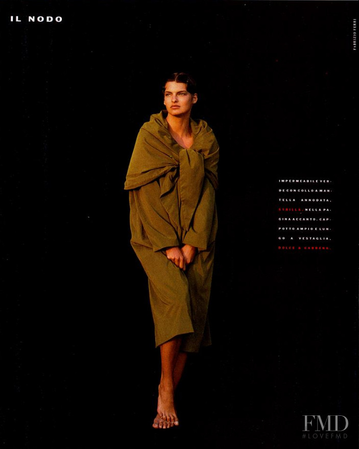 Yasmeen Ghauri featured in Tessuto Plisse, July 1989